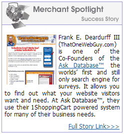 Frank Deardurff Featured in Merchant Spotlight