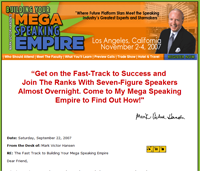 Mark Victor Hansen's MEGA Speaking Empire